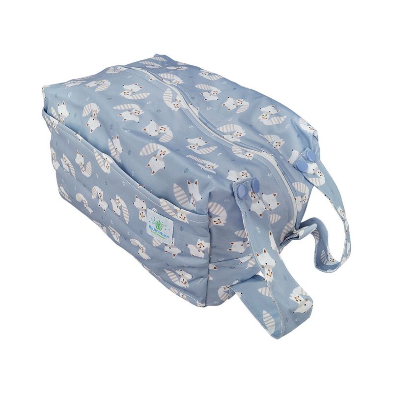 Blümchen wasserdichter Trolleybag aus recyceltem PUL für Stoffwindeln Sweet Fox