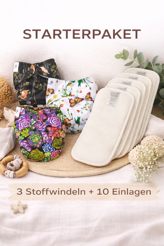 Starter Newborn Stoffwindel Set (2,5 - 7 kg) Starter Newborn Stoffwindel Set (2,5 - 7 kg)