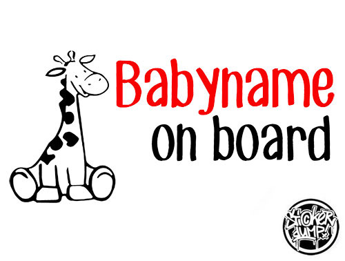 Baby On Board Giraffe