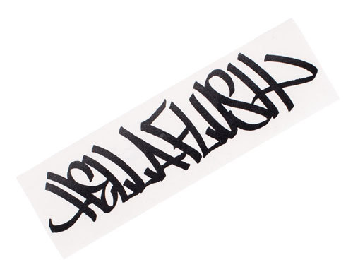 Hellaflush Vinyl Sticker Tag Black