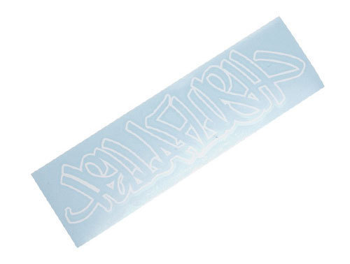 Hellaflush Vinyl Sticker Tag Outline White
