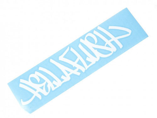 Hellaflush Vinyl Sticker Tag White