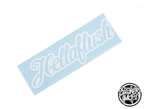 HellaFlush White Cursive