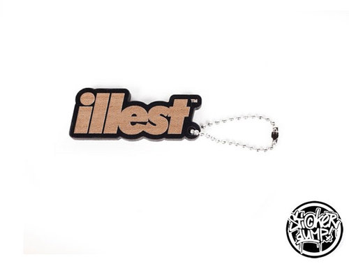 Illest Wooden Keychain - Bold - Black