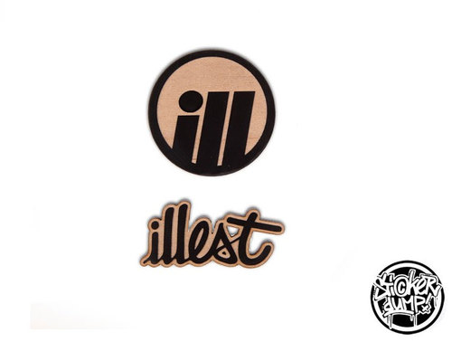 Illest Wooden Pins Black