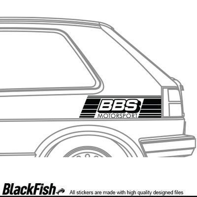 VW Golf / Jetta MK2 Quarter Sticker BBS