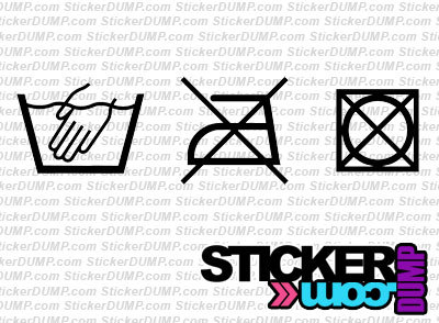 Hand Wash Only Symbols #2