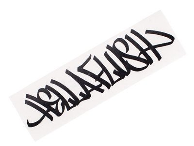 Hellaflush Vinyl Sticker Tag Black