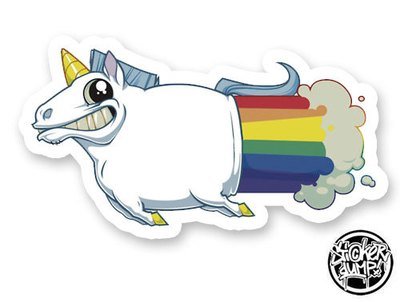 Unicorn rainbow fart