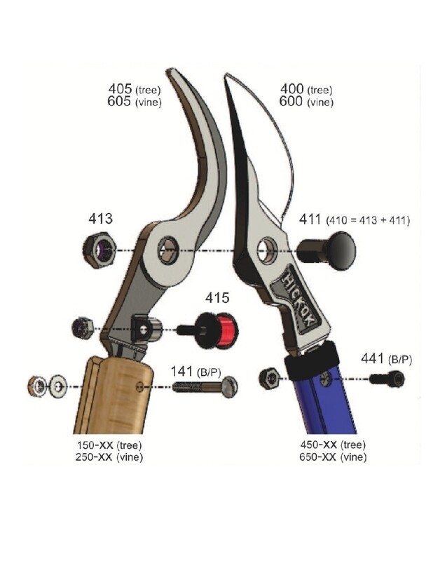 Hickok Aluminum Handle Bolt/Nut Set