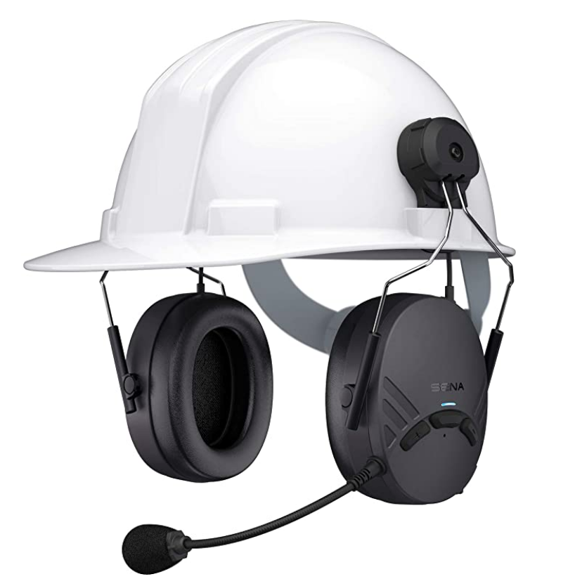 Sena Tuffalk Lite Hard Hat Mount Mesh Earmuff Long-Range Bluetooth