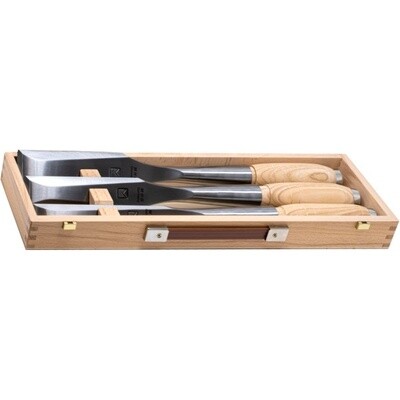Set of 3 'Timber Tools' Chisels in Wooden Box