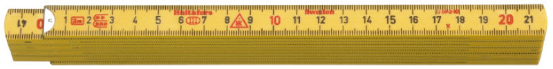 Folding Rule GE59 — 2m, 10 sections (Yellow)