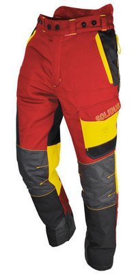 Comfy Lumberjack Trousers—Red/Yellow