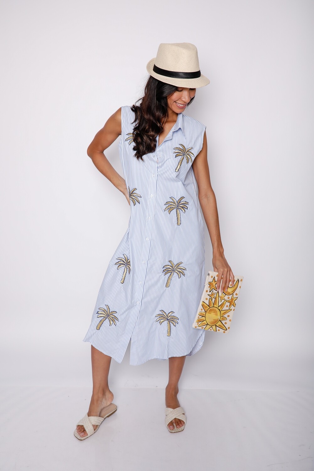 Gold Palm Dress