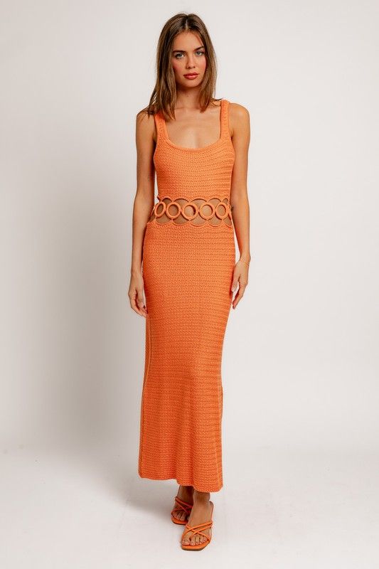 Crochet midi dress