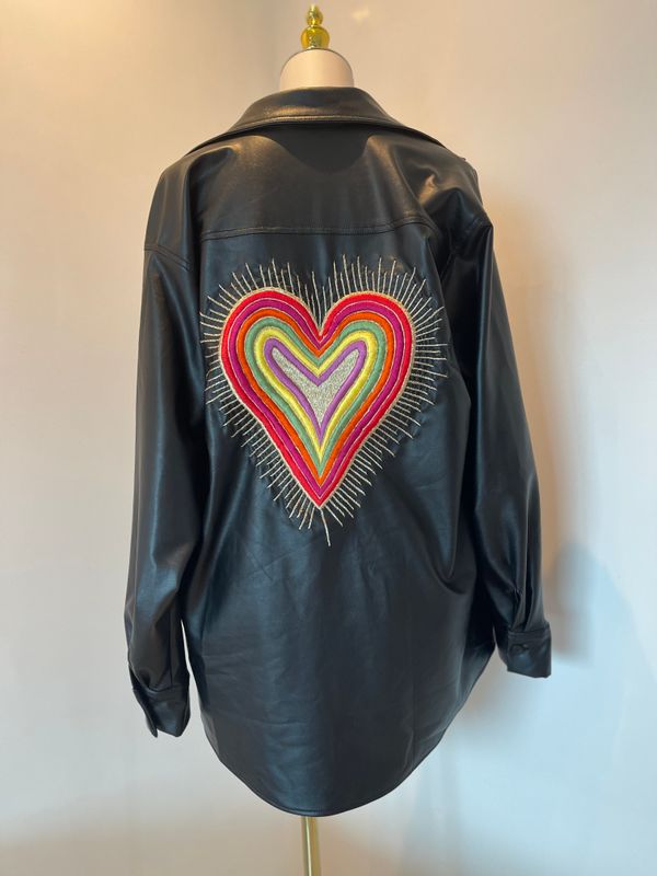 Leather heart jacket