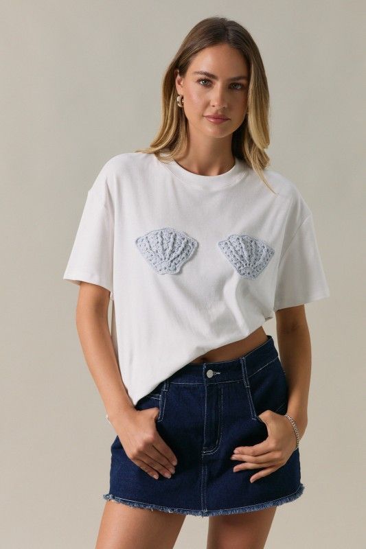 Shell crochet t shirt
