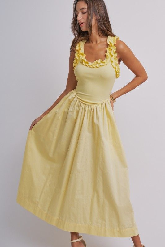 Ruffle midi dress