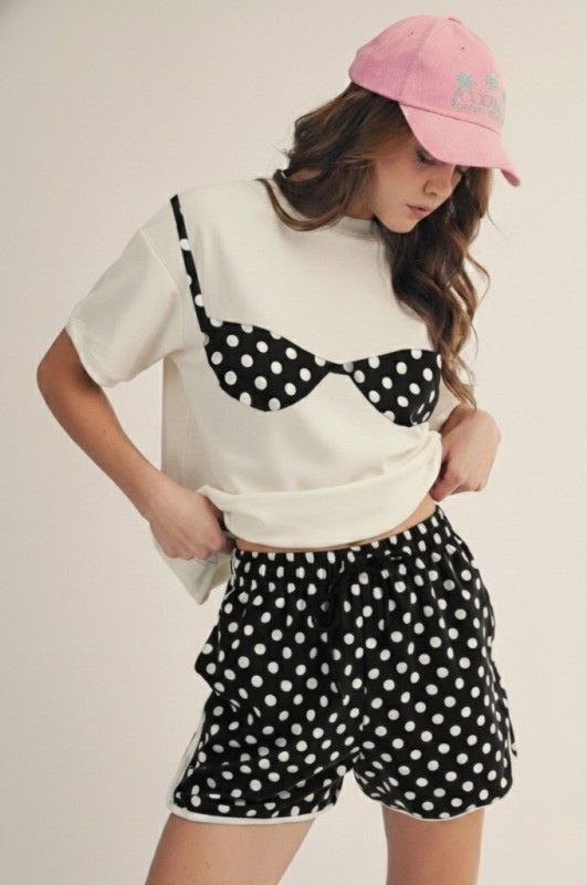 Polka dot bikini top