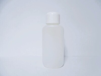 Botella plástico ovalada 500 ml natural con tapa doble faldón blanca y goteador