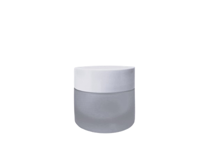 Tarro vidrio matizado 30 ml con tapa blanca