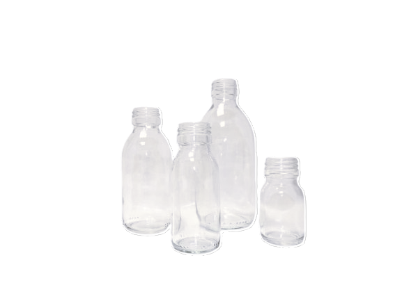 frasco vidrio rosca PP28 Transparente