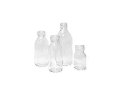 frasco vidrio rosca PP28 Transparente
