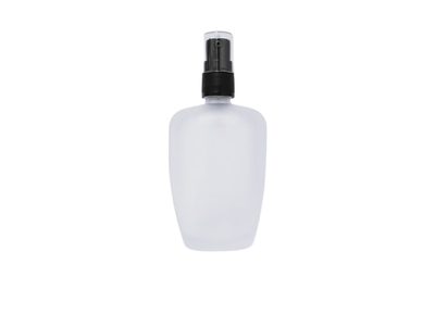 Frasco vidrio Goya matizado 100 ml con dosificador negro.
