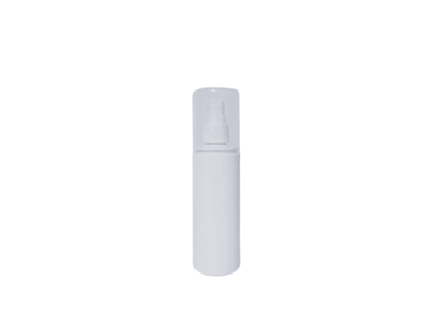 Botella plástico blanca 125 ml con atomizador y capuchón.