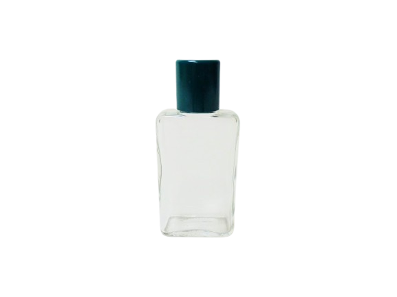 Frasco &quot;Broadway&quot; 50 ml matizado con tapa roscada verde y goteador
