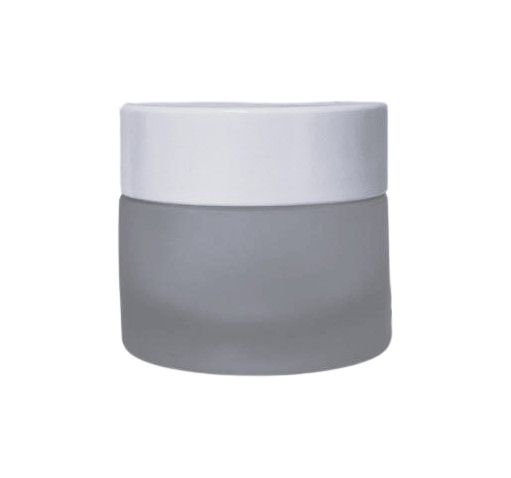 Tarro vidrio matizado 30 ml con tapa blanca