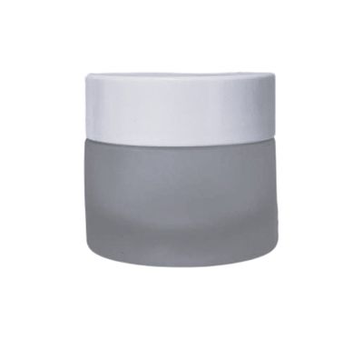 Tarro vidrio matizado 30 ml con tapa blanca