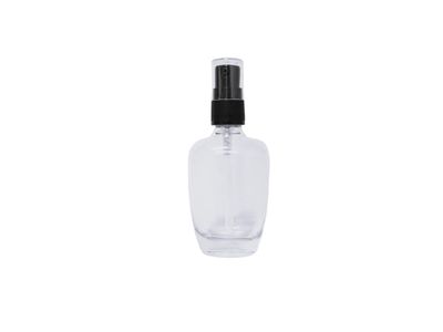 Frasco vidrio Goya transparente 50 ml con dosificador negro