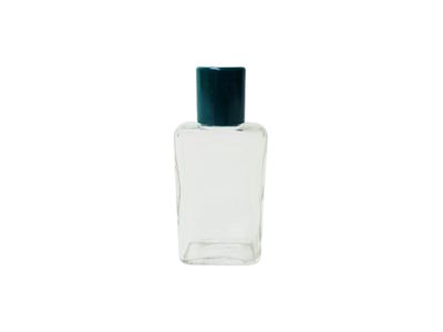 Frasco "Broadway" 50 ml matizado con tapa roscada verde y goteador