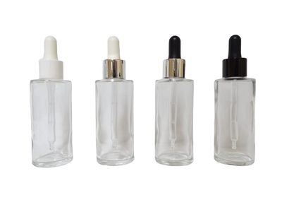 Frasco vidrio Minerva transparente 50 ml cuentagotas urea