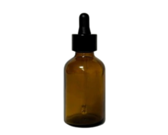 frasco vidrio topacio 50 ml rosca PP22 ml con cuentagotas urea negra