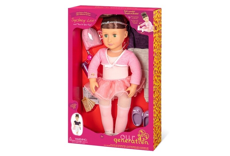 IDT006358 OG DELUXE DOLL W/ BOOK SYDNEY LEE 18INCH BRUNETTE