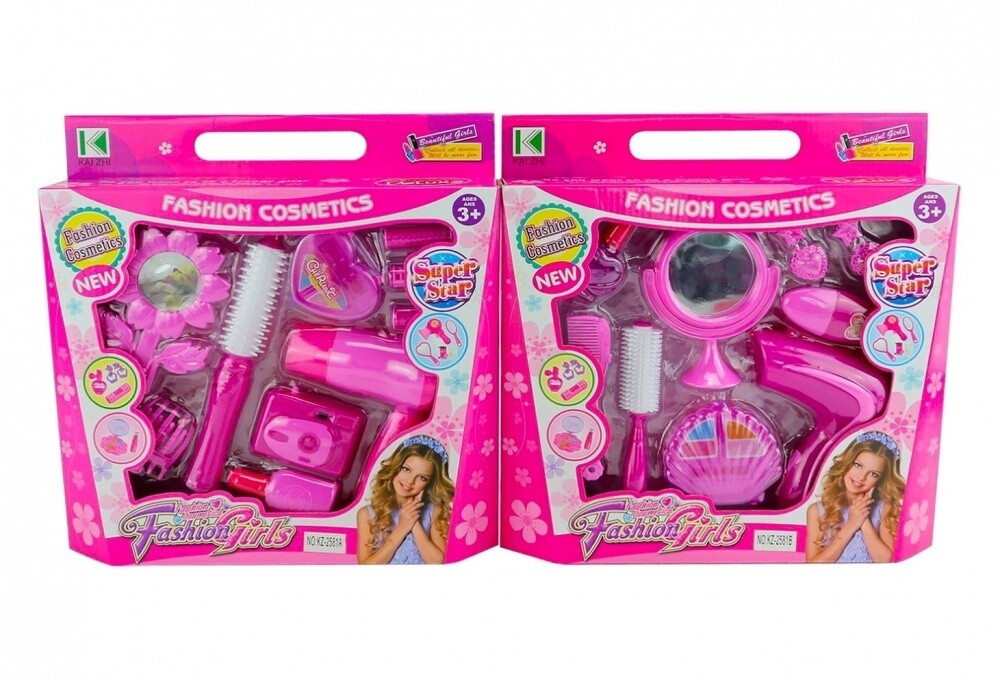 IDT013582 FASHION GIRLS BEAUTY SET W/ MIRROR 2 ASTD