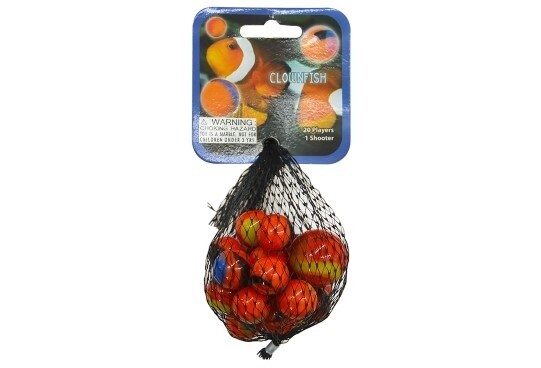 IDT013159 MARBLES - CLOWN FISH 20 SML + 1 LRG