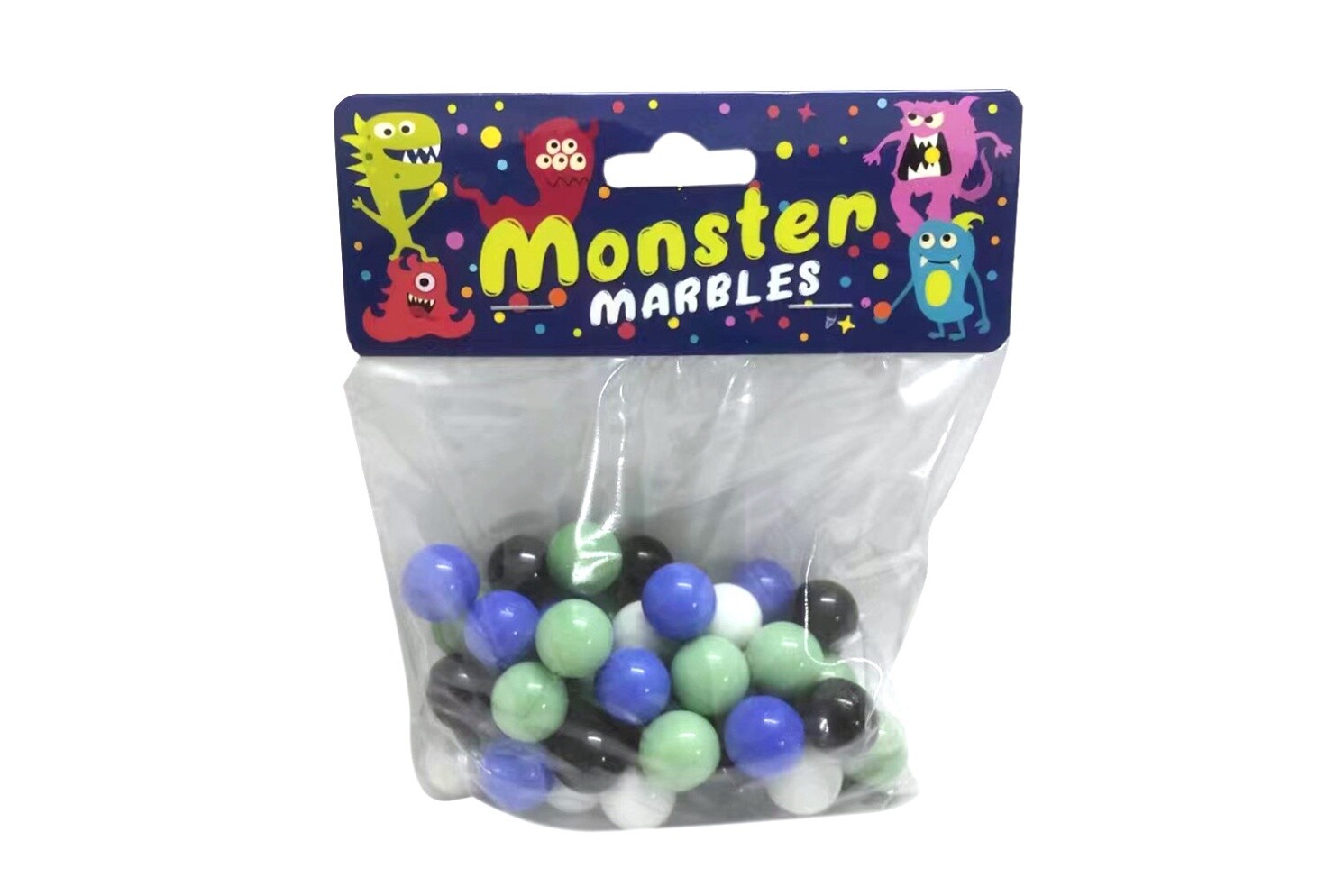 IDT15610 50 PCE 16MM MARBLES MILKY