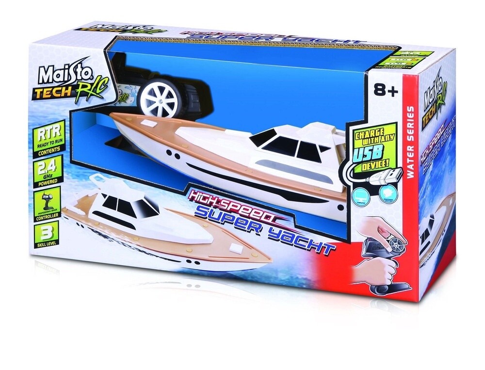 JFSMai82197 R/C Super Yacht w/Bat &amp; USB Charger