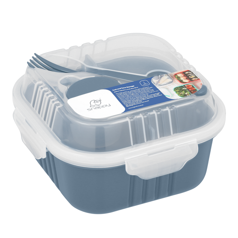 snappy lunch box square 830 ml blue
