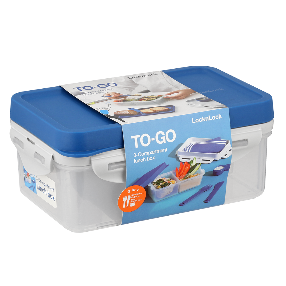 locknlockto go 3 in 1 lunch box 1 lt bl