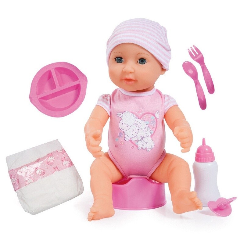 JFSBay94071AA Piccolina Newborn Baby Doll (40cm) (L.Pink/Sheep)