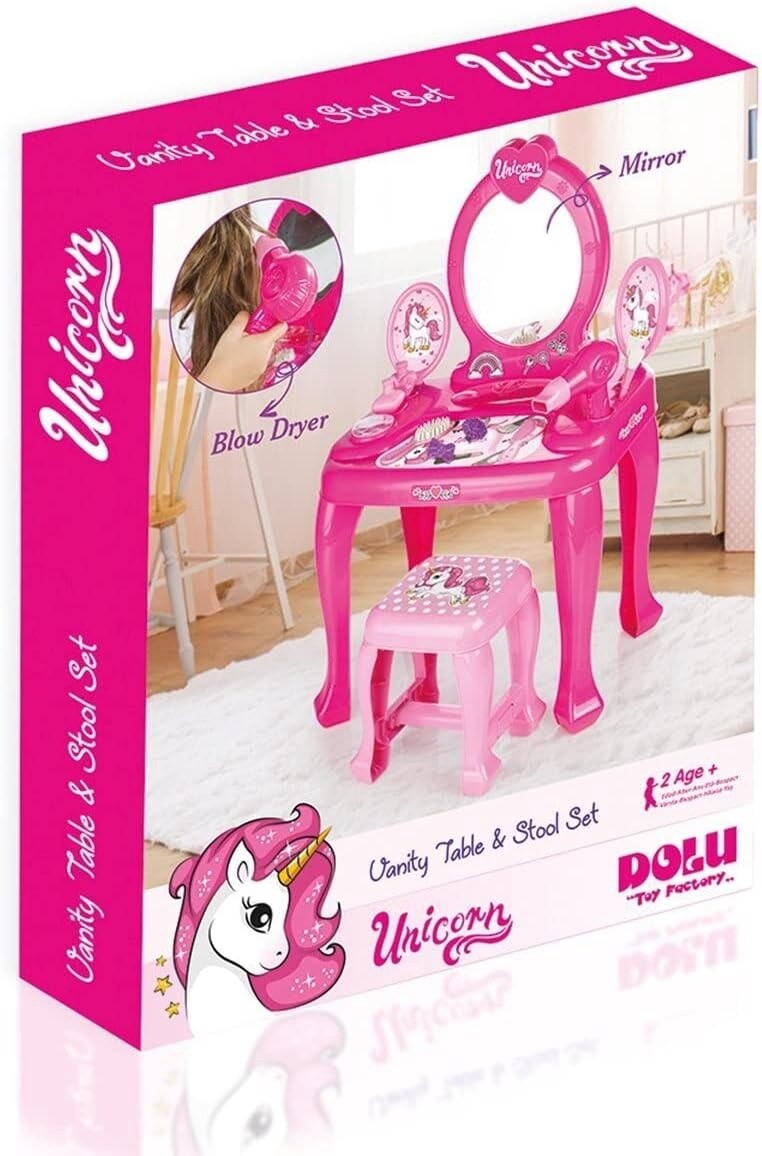UNICORN VANITYTABLE&amp;STOOLSET DL-2561