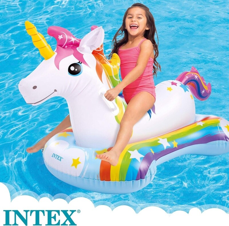 57552 I30682 INTEX UNICORN RIDE-ON AGES 3+