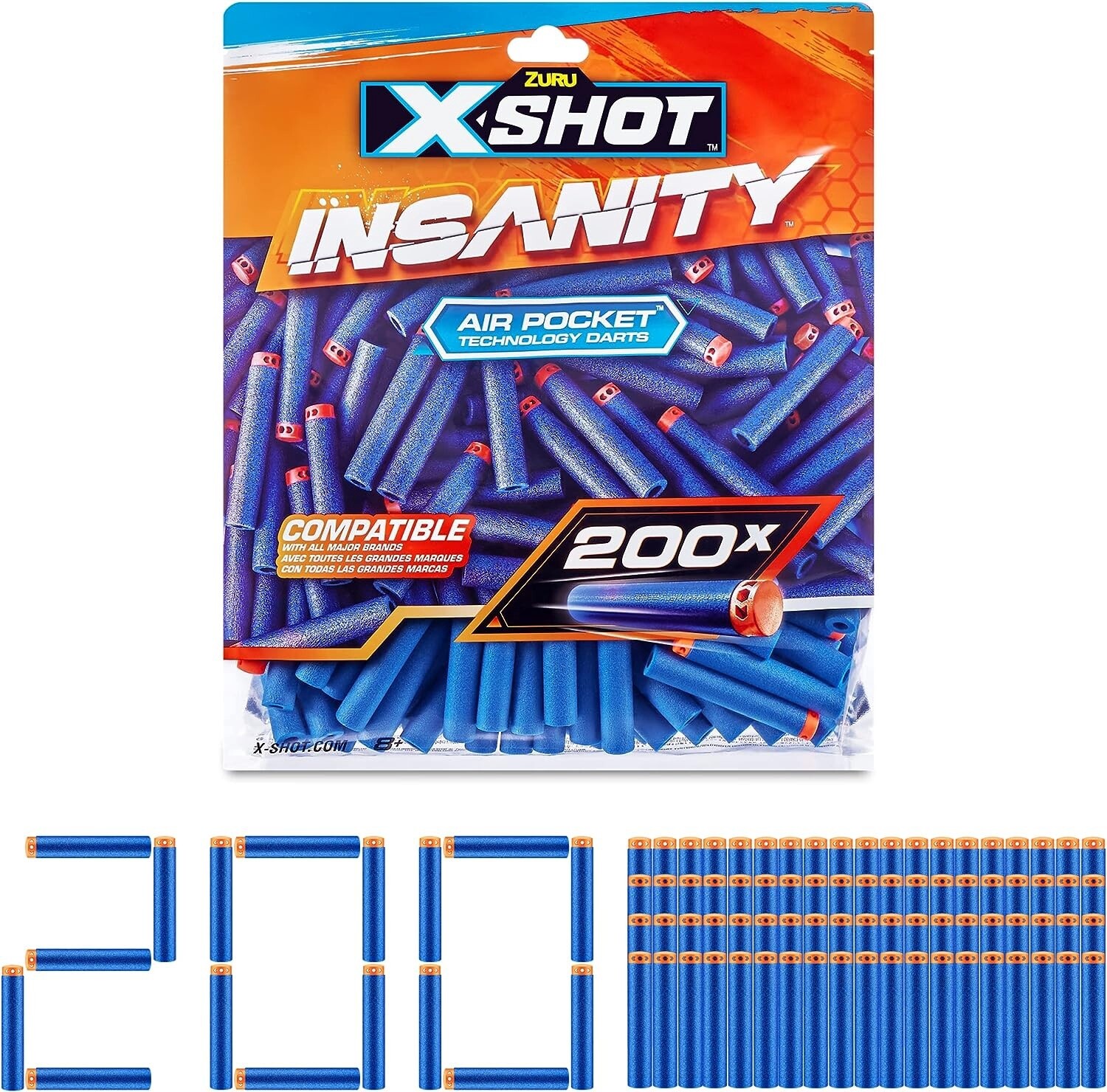 36624 - 193052052421 - X-SHOT INSANITY200PK