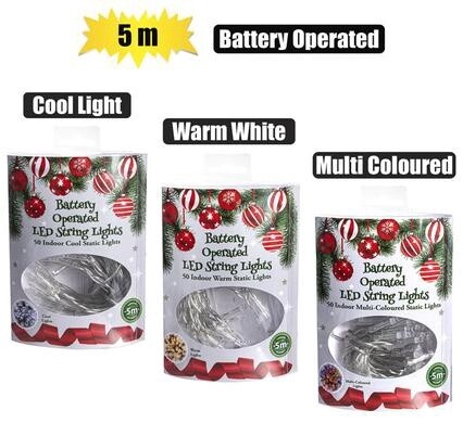 XMAS LIGHTS B/O IN 50LED 5m ASSTD-FLASH