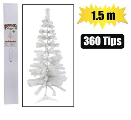 XMAS TREE 1.5m WHITE (360 TIPS) BOXED